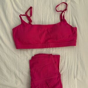 Hot pink workout set - S/M